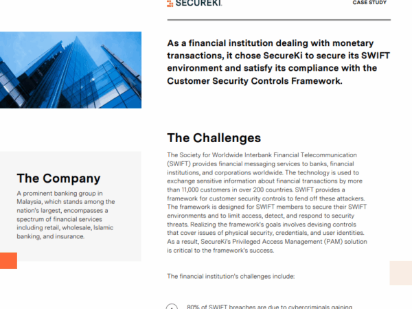 Financial Institution Case Study